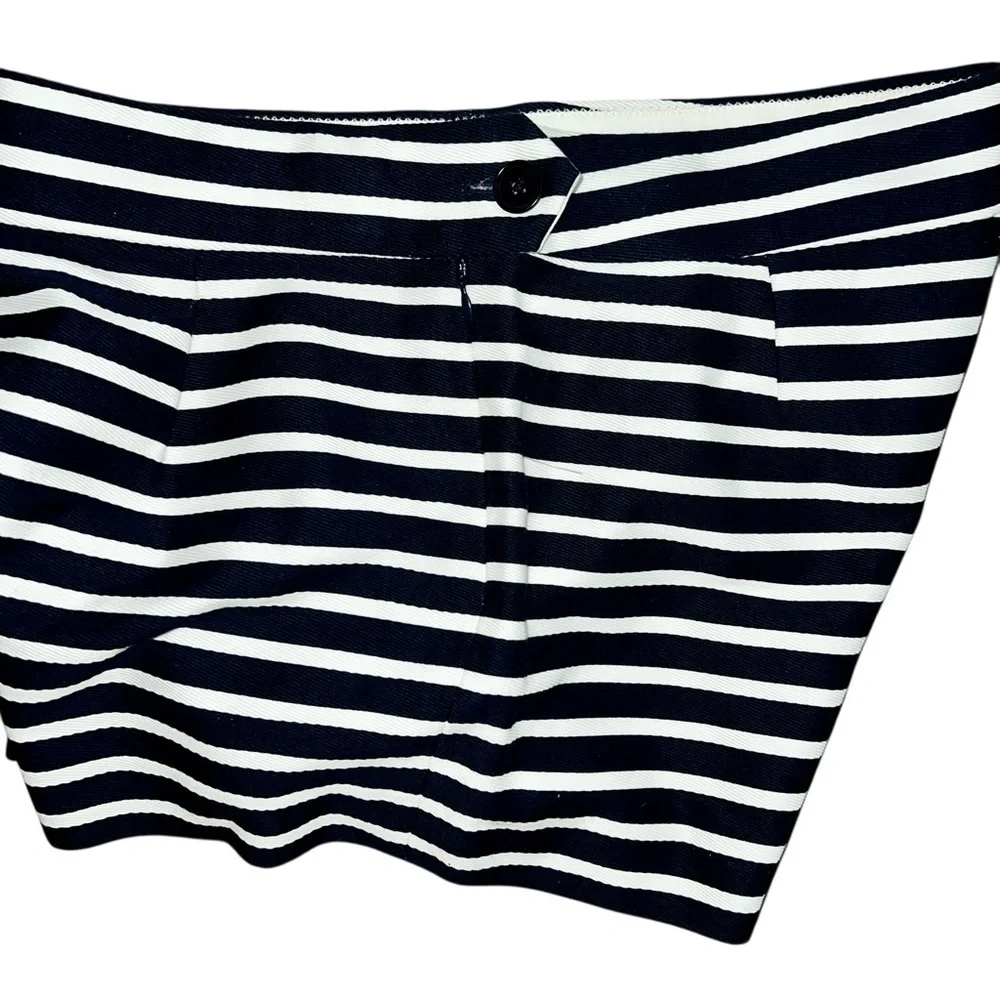 Navy and White Striped Shorts size 8